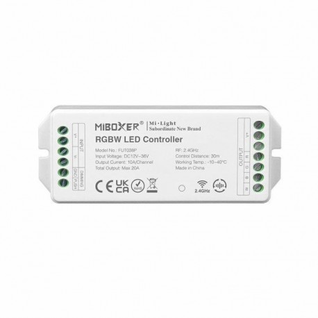 RF prijímač pre riadenie LED pásov RGBW 20A DC12/36V MiLight FUT038P