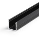 Prisadený hliníkový profil pre LED pásy 12x12mm SMART10 čierny anodovaný