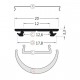 Hliníkový profil pre LED pásy ARC12 - lakovaný biely hliník
