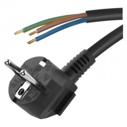Flexo šnúra PVC 3×1,0 mm2 dlhá 3m, čierna