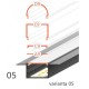 Hliníkový profil pre LED pásy VARIO30-05 zápustný - RAW