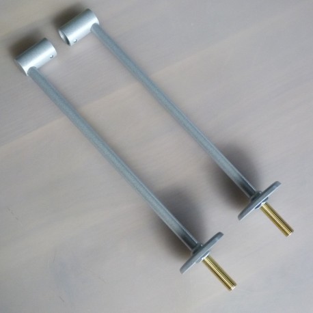 Konzoly so závitom pre profil LED PEN8-200mm-montáž do nábytku - silver