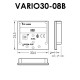 Koncovky pre hliníkový profil VARIO30-08-B - čierne/pár