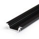 Hliníkový profil pre LED pásy GROOWE14 - zápustný - čierny