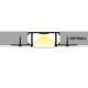 Hliníkový profil pre LED pásy MINILUX LINE20 zápustný - 2m + difúzor