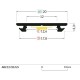 Hliníkový profil pre LED pásy ARC12 - čierny