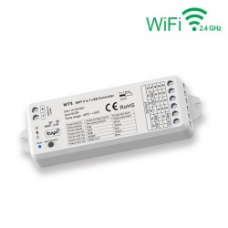 RF a WiFi ovládač pre riadenie LED pásov 5in1-DIMM, CCT, RGB, RGBW a RGB+CCT 5x3A (15A) SKD-WT5