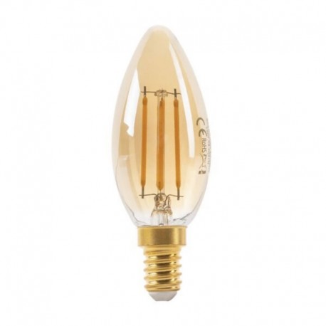 E14 C35 Filament LED 4W 400Lm Warm White Golden OPTONICA