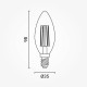 E14 C35 Filament LED 4W 400Lm Warm White Golden OPTONICA