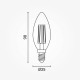 LED žiarovka E14 C35 Filament LED 6W 730Lm Warm White OPTONICA
