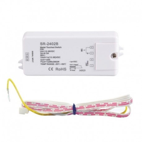 Spínač dotykový pre LED pásy - METAL TOUCH - DC12-36V 8A SUNRICHER