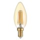 LED žiarovka E14 C35 Filament LED 3,6W 361Lm Warm White CRI91 24V PWM DIMM Golden MINALOX