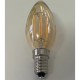 LED žiarovka E14 C35 Filament LED 3,6W 361Lm Warm White CRI91 24V PWM DIMM Golden MINALOX