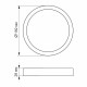 LED panel Round 192mm 18W 1400Lm Natural White prisadený VIDEX