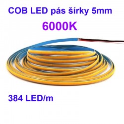  Flexibilný LED pás LS 384LED COB 9W 960Lm Cold White 24V CRI90 EPISTAR 5mm