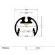 Hliníkový profil pre LED pásy PEN12 - ELOX