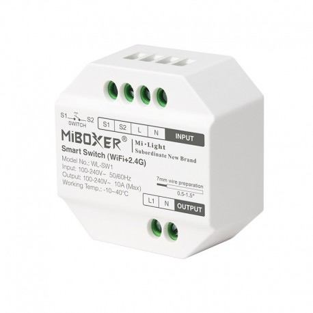 WiFi/RF 2,4GHz SMART TUYA spínač AC100-240V 10A MiLight WL-SW1