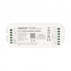 RF prijímač 2in1 pre riadenie LED pásov MONO/CCT 20A DC12/48V MiLight FUT035P+