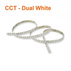 Flexibilný LED pás 120LED SMD2835 CCT 2000K-6900K (60CW+60WW) 10W 880Lm CRI92+ DC24V