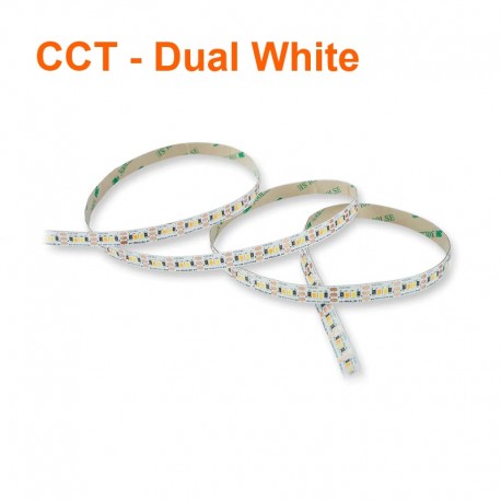 Flexibilný LED pás 120LED SMD2835 CCT 2000K-6900K (60CW+60WW) 10W 880Lm CRI92+ DC24V