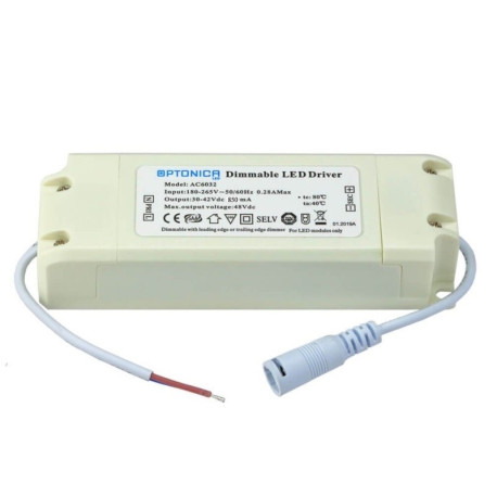Stmievateľný napájací zdroj pre LED panely 36W 850mA OPTONICA - 6032