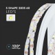 Flexibilný LED pásLS 60LED SMD2835 S-Shape 7,2W 720Lm Warm White 3000K 12V CRI80 OPTONICA