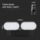 LED svietidlo nástenné 2x6W 1320Lm Warm White IP54 OPTONICA Black