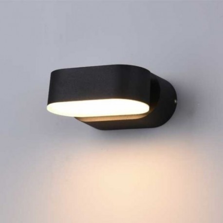 LED svietidlo nástenné 6W 660Lm Warm White IP54 OPTONICA Black