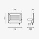 LED SMD reflektor 100W 9000Lm Warm White IP65 OPTONICA - 15830