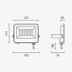 LED SMD reflektor 30W 2700Lm Cold White IP65 OPTONICA