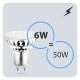 GU10 LED 6W 580Lm Warm White CRI80 120° Glass LUMILED