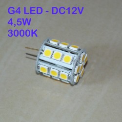 G4 24LED SMD5050 4,5W 300Lm Warm White DC 12V