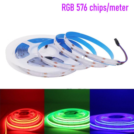 Flexibilný LED pás LS 576LED COB RGB 10W CRI90 12V IP20 PCB 10mm HURT