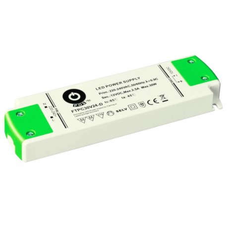 Nábytkový napájaci zdroj pre LED pásy 24V-30W FTPC30V24-C