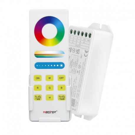 Set RGB/RGBW/RGBCCT 3in1 RF kontrolér 2,4GHz + DO + držiak DC12-24V 15A MiLight FUT043A+