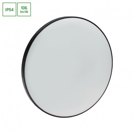 LED stropné svietidlo NYMPHEA ROUND BLACK 32W 3380Lm Warm White IP54 spectrumLED