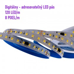 Flexibilný LED pás LS Digital 120LED SMD2835 Natural White WS2811IC Chasing Effect 10W 24V 10mm