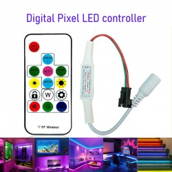Set RF kontrolér + 14-Key DO pre digitálne RGB SPI PIXEL LED pásy LUX-SP103E