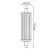 R7S - 118mm 72LED SMD2835 7W 840Lm Natural White Ceramic LEDLUMEN