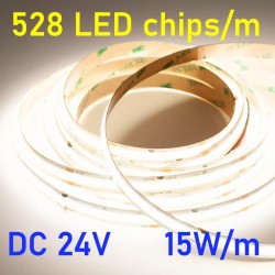 Flexibilný LED pás COB LED 528 Naturálna biela farba svetla 4000K 14,4W/m 1420Lm/m DC 24V CRI90 10mm