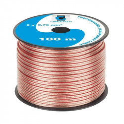 Dvojlinka 2x0,75mm² transparentná Al/Cu CABLETECH