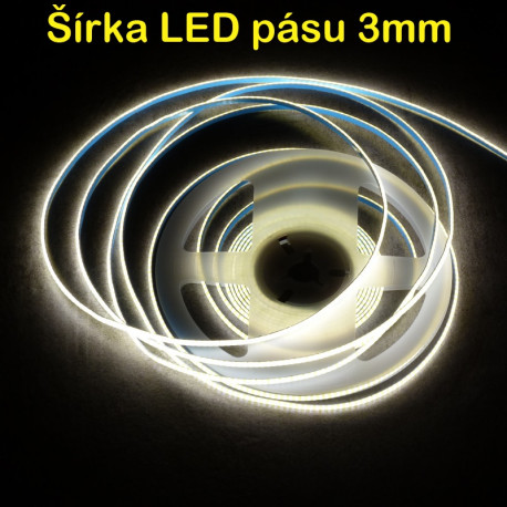 Flexibilný LED pás LS 400LED COB 6,8W 680Lm Natural White 12V CRI90 Led4chip 3mm