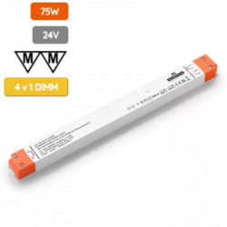 Stmievateľný 4in1 nábytkový napájací zdroj 24V-75W SNAPPY SL75-24VFM