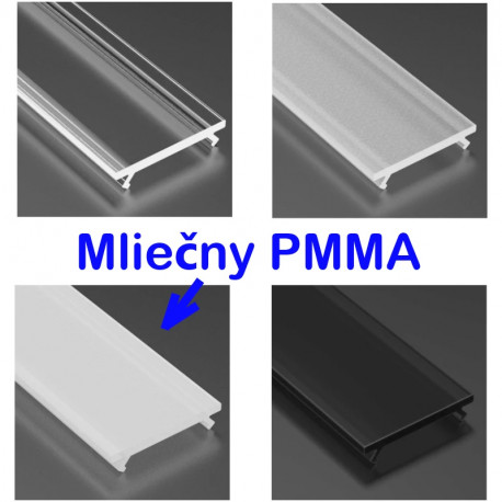 Difúzor mliečny KLIK - PMMA pre profil LUMI-X