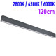 LED lineárne svietidlo 120cm 38W 3800Lm (2800K/4500K/6000K) AC220/240V Black
