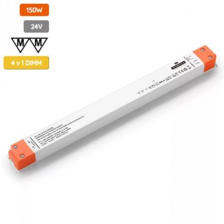 Stmievateľný 4in1 nábytkový napájací zdroj 24V-150W SNAPPY SL150-24VFM