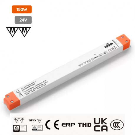 LED nábytkový napájací zdroj 24V-150W IP20 SNAPPY SL150-24VF-1