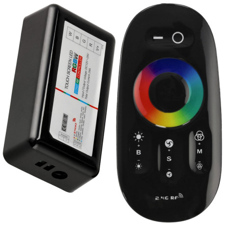 Set RGBW ovládania RF 2,4GHz kontrolér + DO DC12-24V 24A ecolight - Black