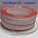 Dvojlinka 2x0,35mm CU biela s červeným značením LEDLabs