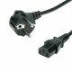 Napájací kord T3-IEC320-C13 (3x0.5 mm²) uhlová vidlica 1,5m